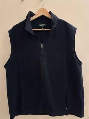Vintage L.L. Bean Men's Navy Fleece Vest
